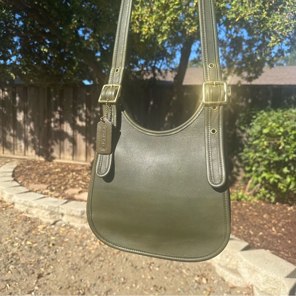 Vintage Coach Olive Green Faith’s Legacy Crossbody 9949